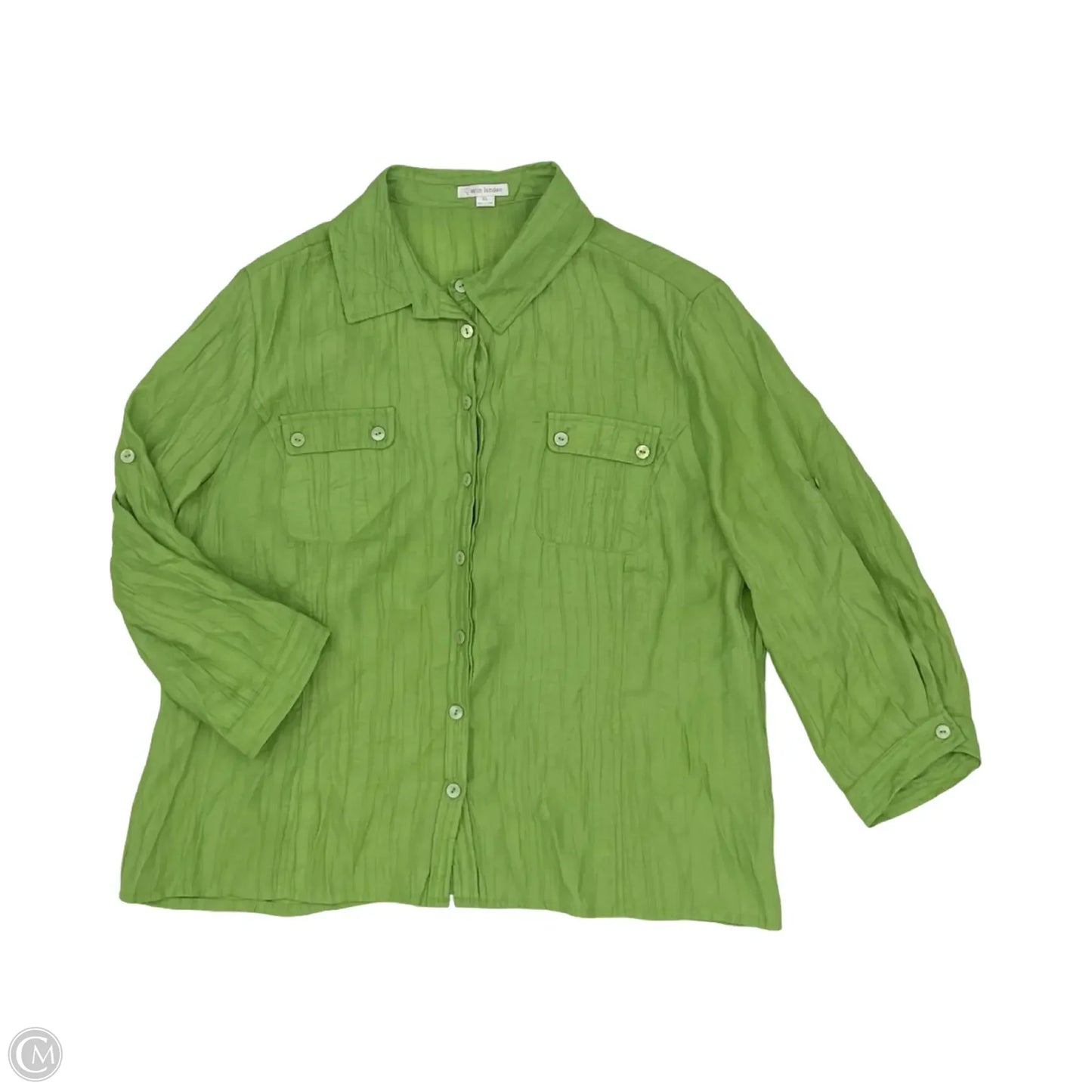 Top Long Sleeve By Clothes Mentor In Green, Size: Xl