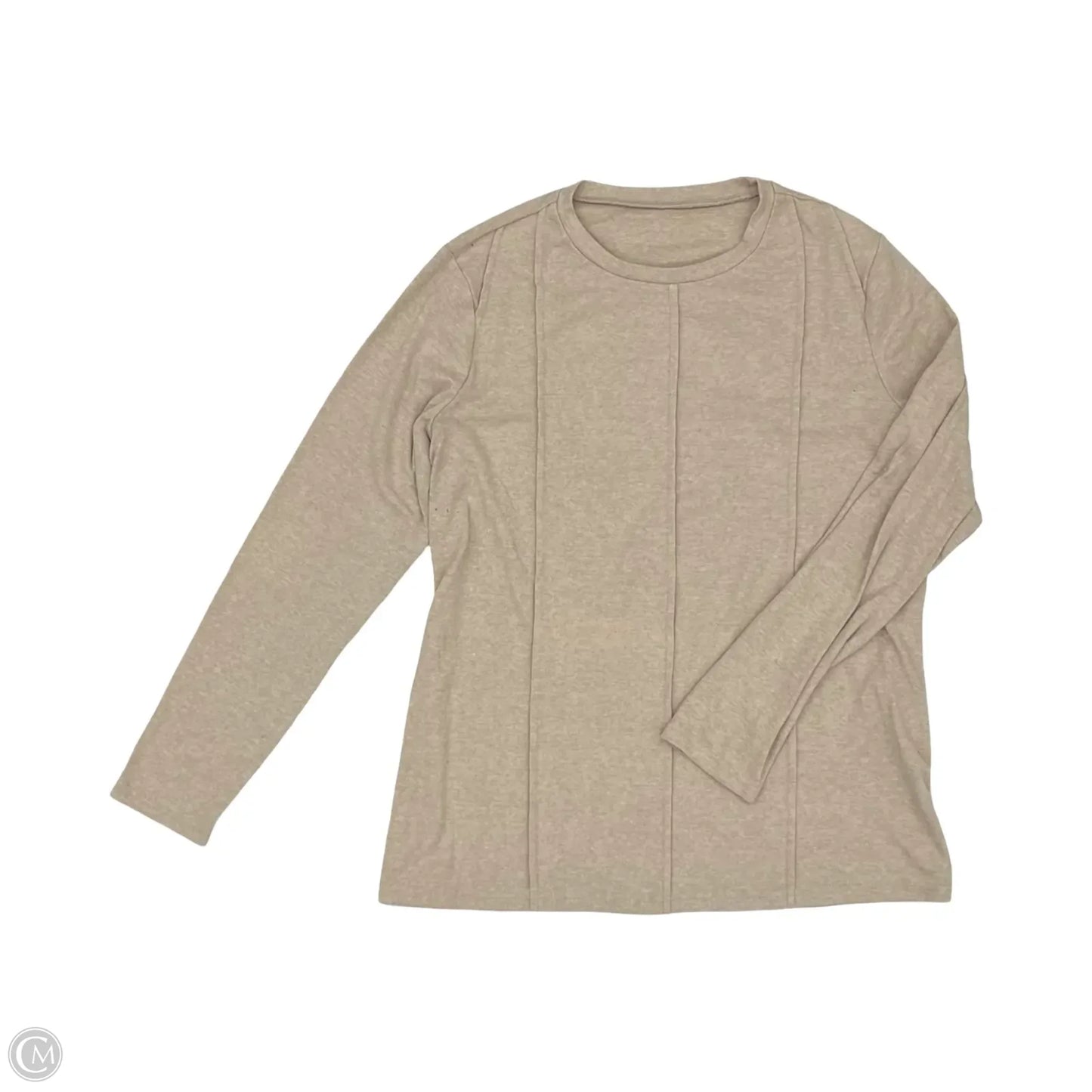 Top Long Sleeve By Cmf In Tan, Size: L