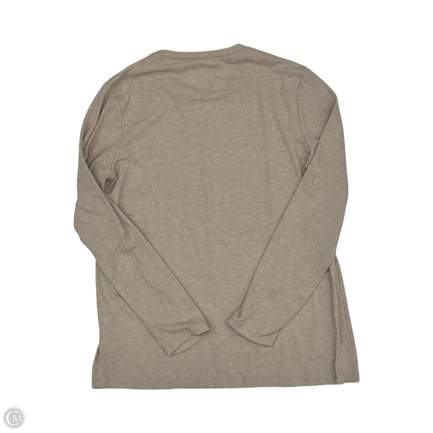 Top Long Sleeve By Cmf In Tan, Size: L