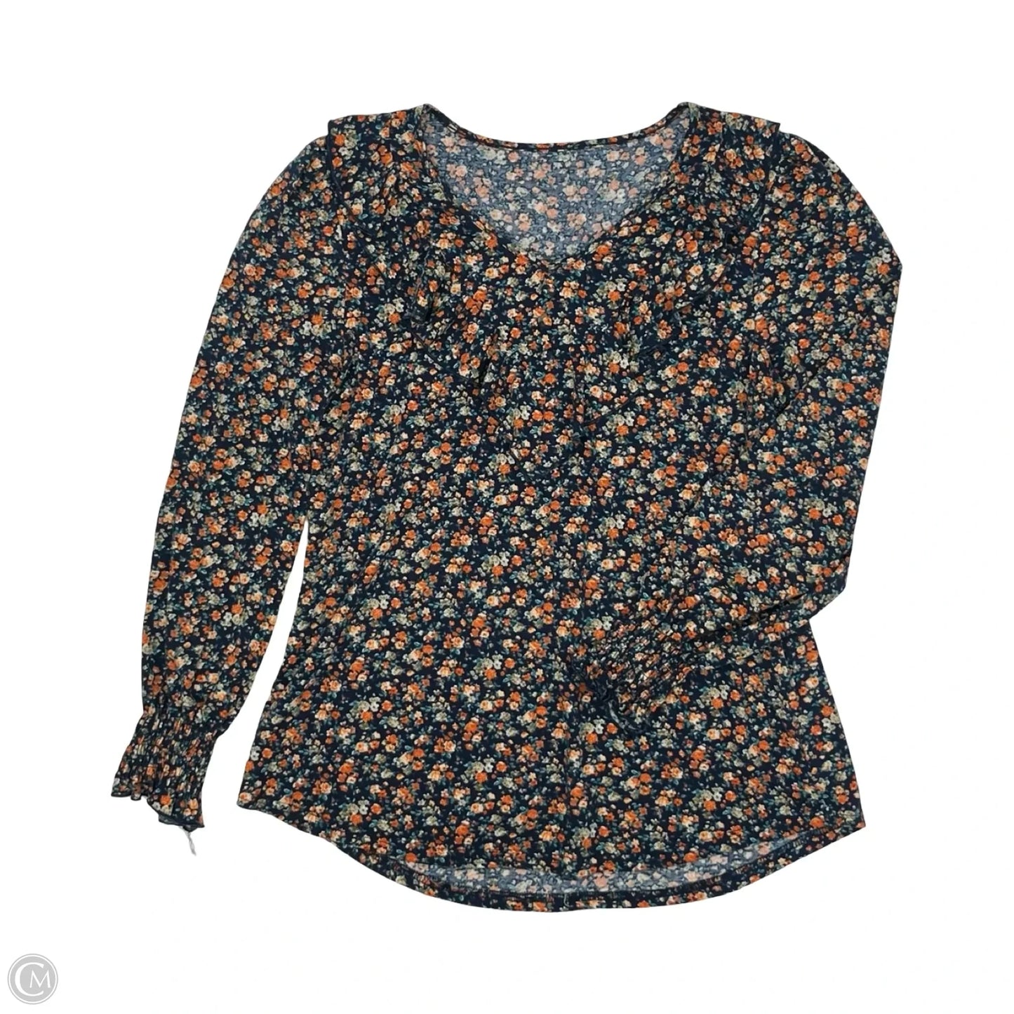 Top Long Sleeve By Clothes Mentor In Floral Print, Size: L