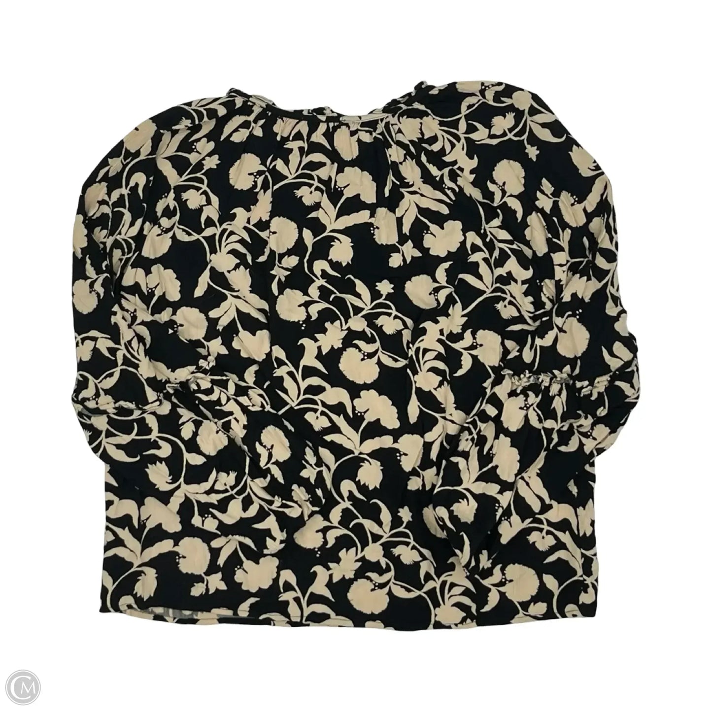 Blouse Long Sleeve By Knox Rose In Black & Tan, Size: M
