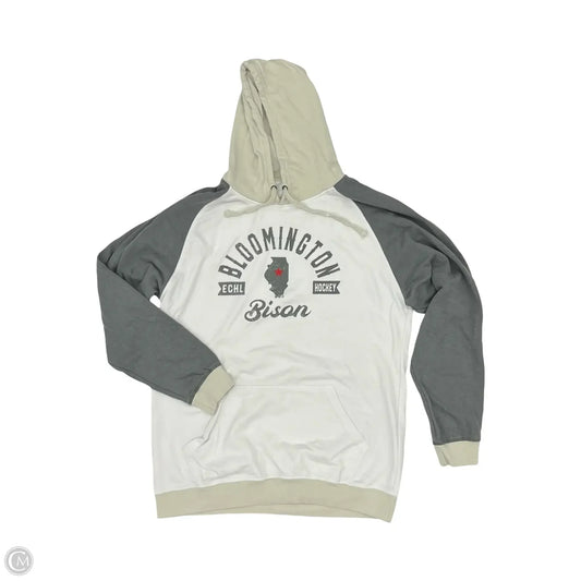 Sweatshirt Hoodie By Clothes Mentor In White, Size: Xxl
