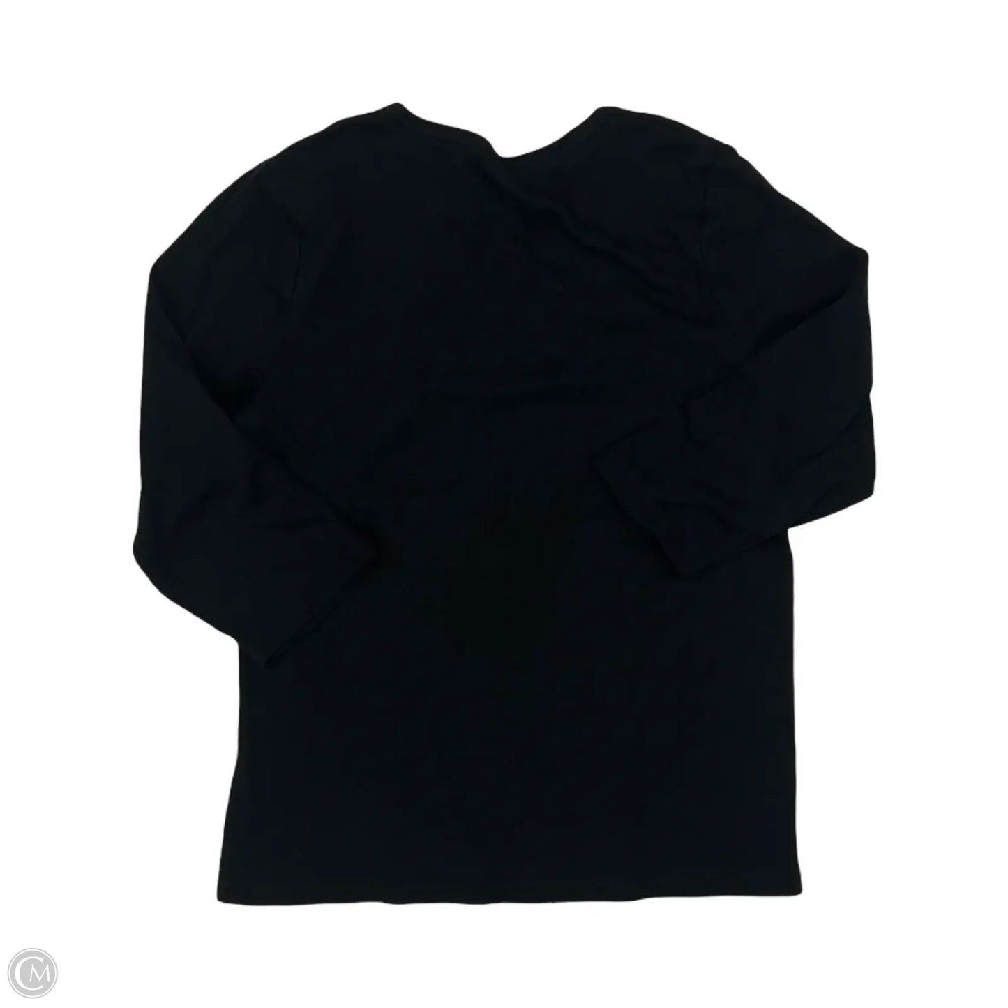 Top 3/4 Sleeve By Chicos In Black, Size: L