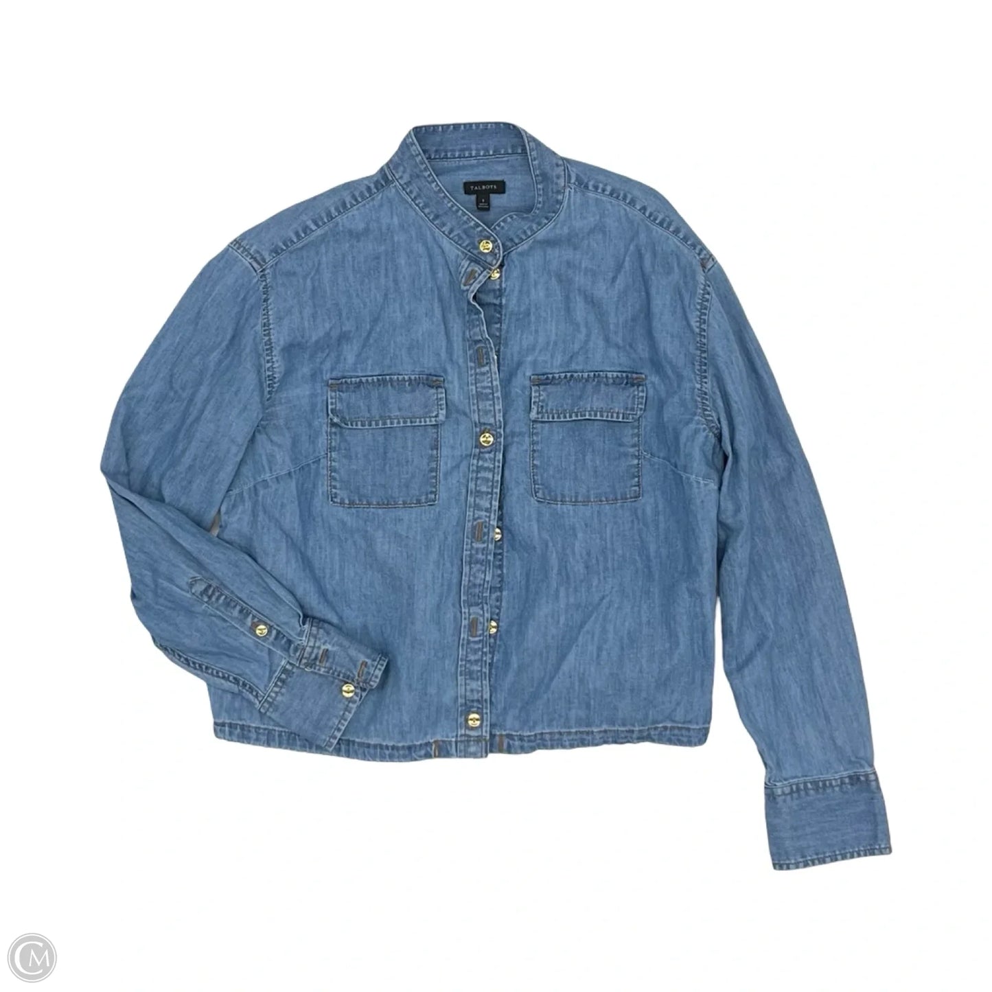 Top Long Sleeve By Talbots In Blue Denim, Size: S