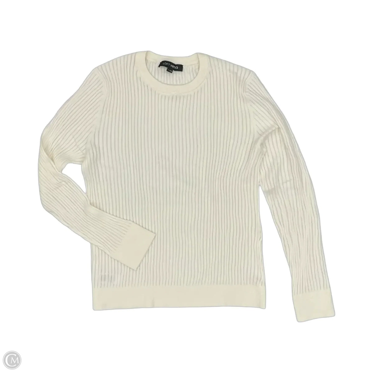 Sweater By Clothes Mentor In Cream, Size: L