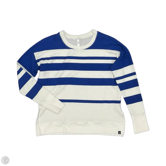 Sweatshirt Crewneck By Glyder In Blue & White, Size: M