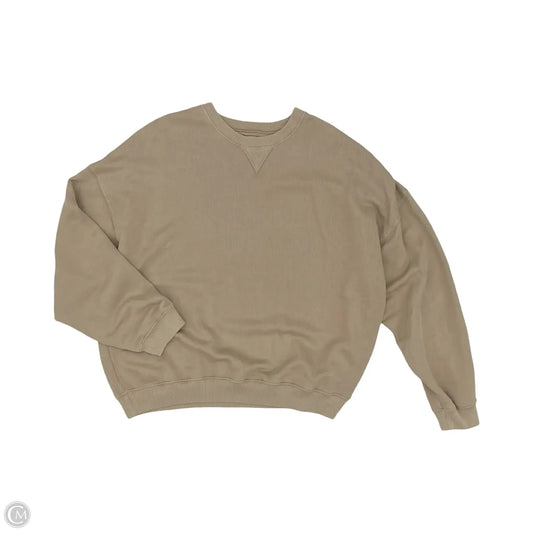 Sweatshirt Crewneck By American Eagle In Tan, Size: Xl