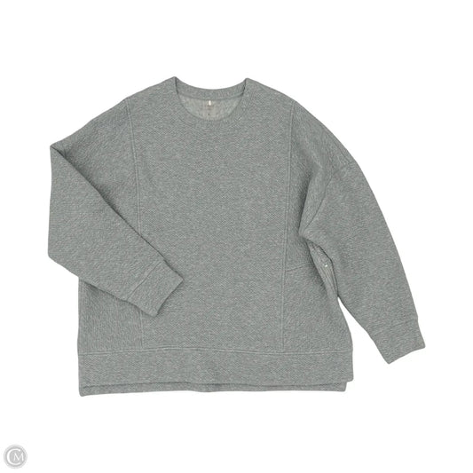 Sweatshirt Crewneck By Calia In Grey, Size: Xl