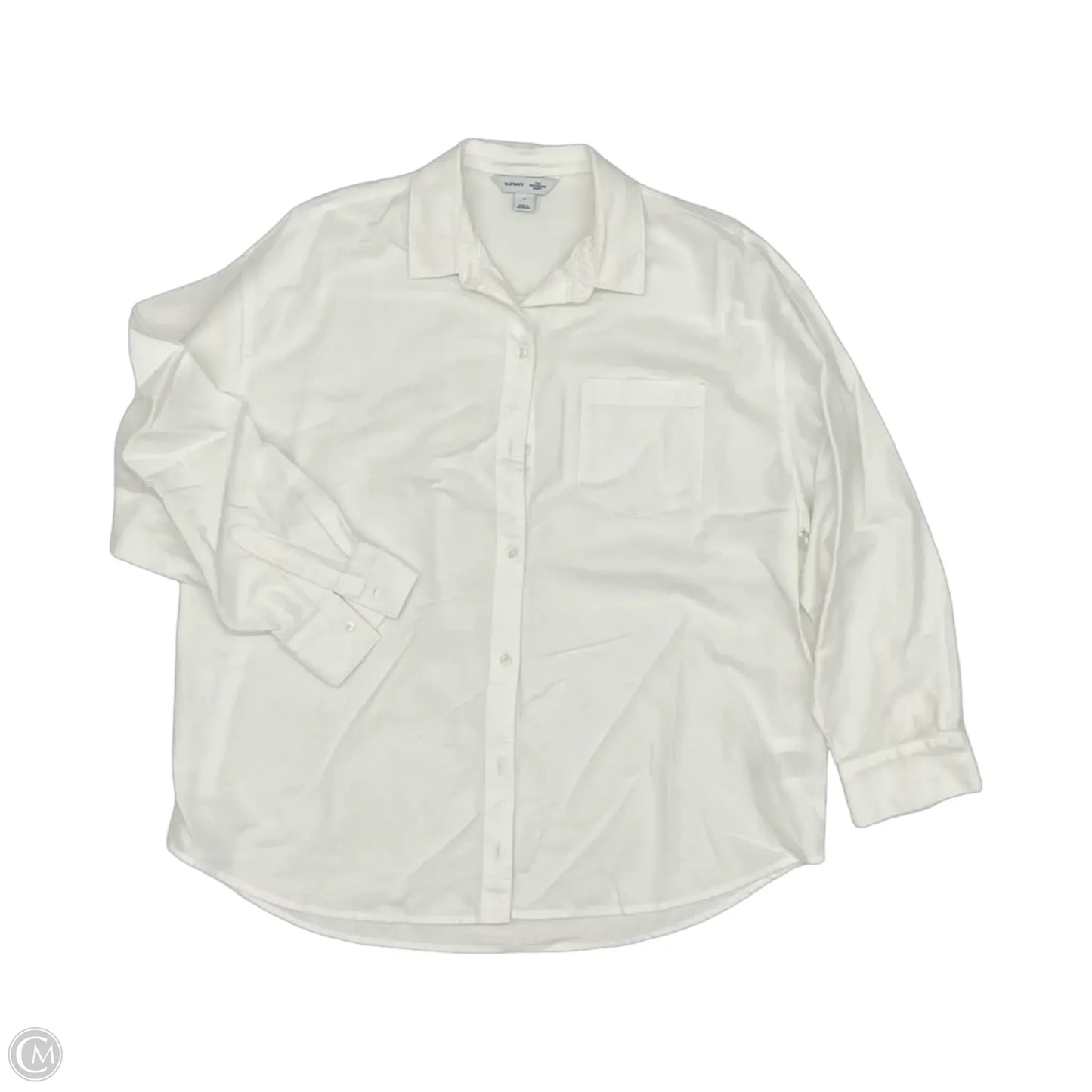 Top Long Sleeve By Old Navy In White, Size: M