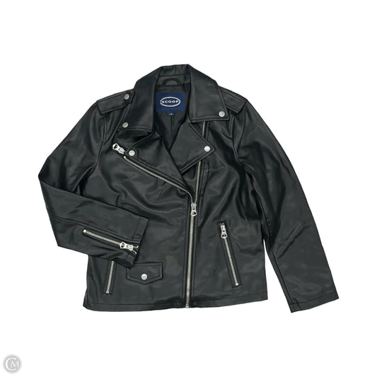 Jacket Moto By Scoop In Black, Size: Xs
