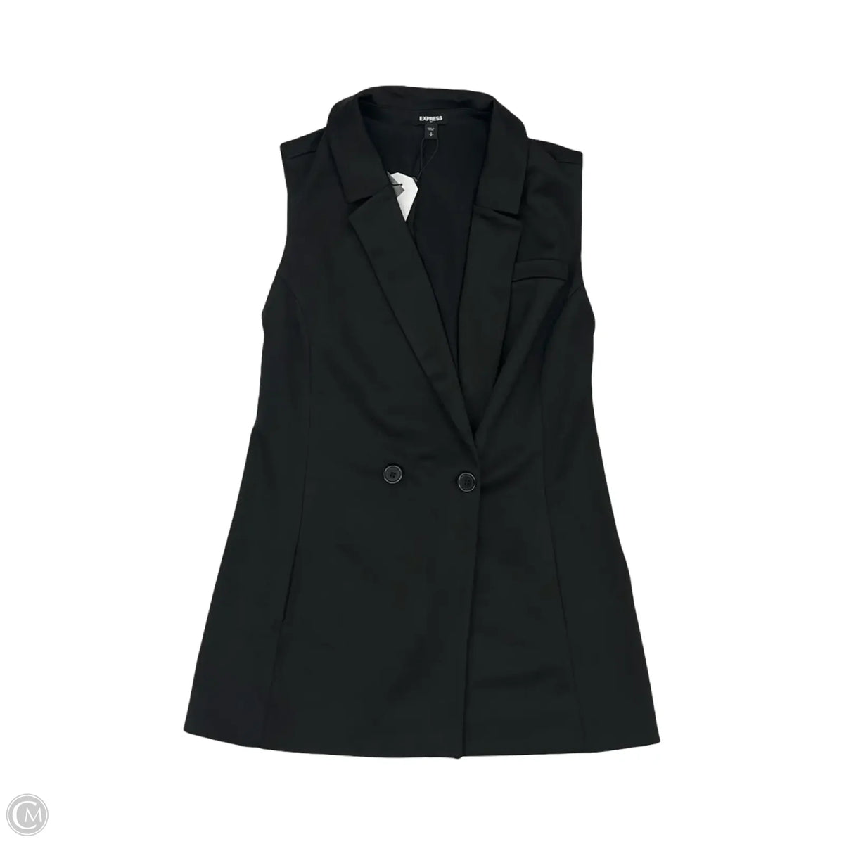 Vest Other By Express In Black, Size: S