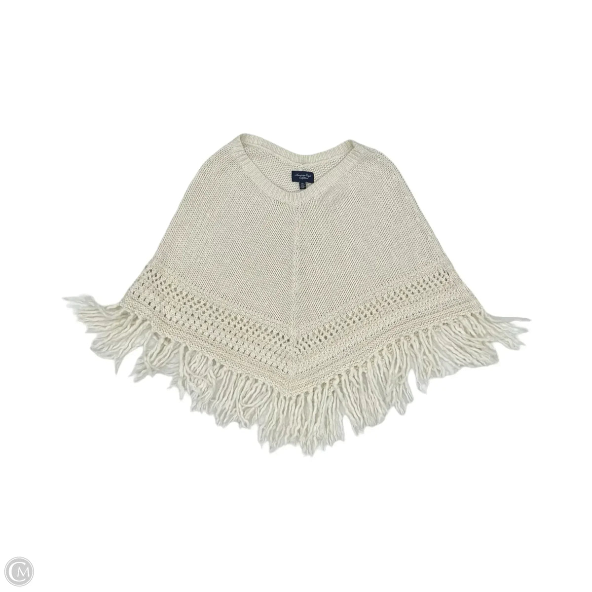 Poncho By American Eagle In Cream, Size: M