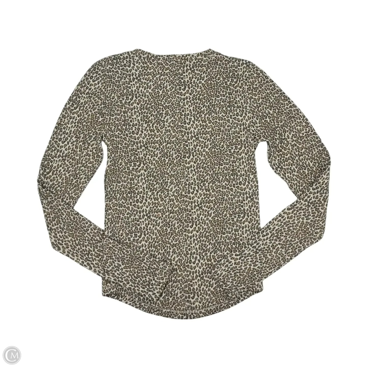 Top Long Sleeve By American Eagle In Leopard Print, Size: S