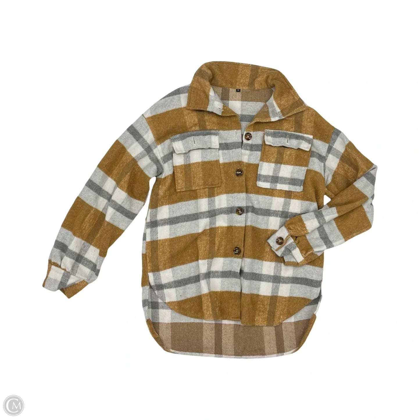 Jacket Other By Cme In Grey & Tan, Size: M