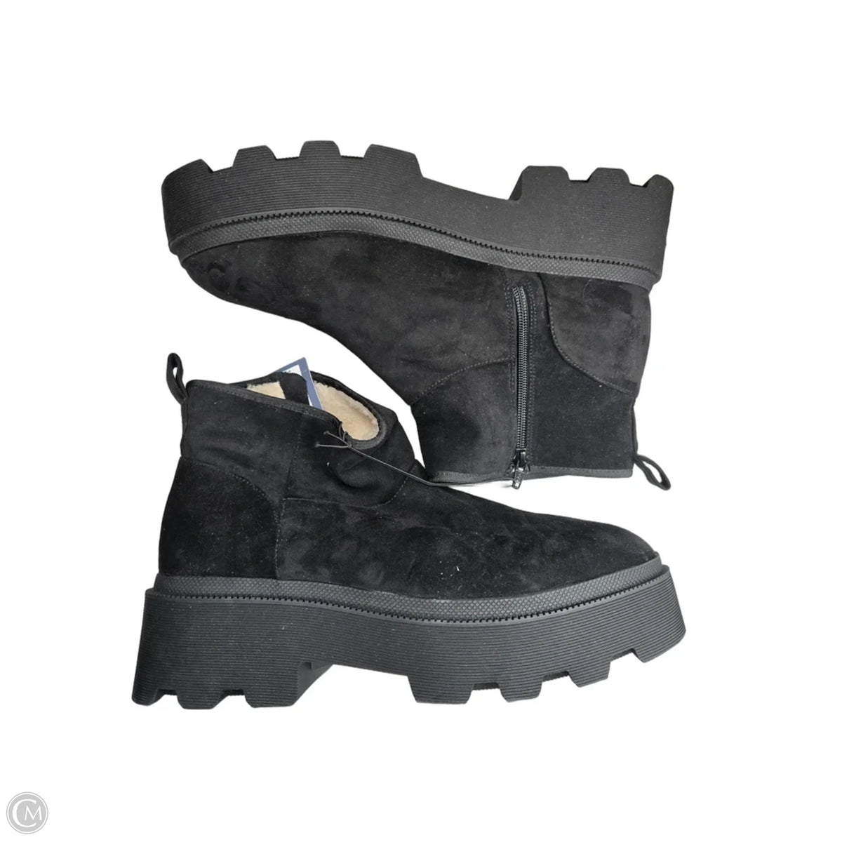Boots Ankle Heels By Universal Thread In Black, Size: 12