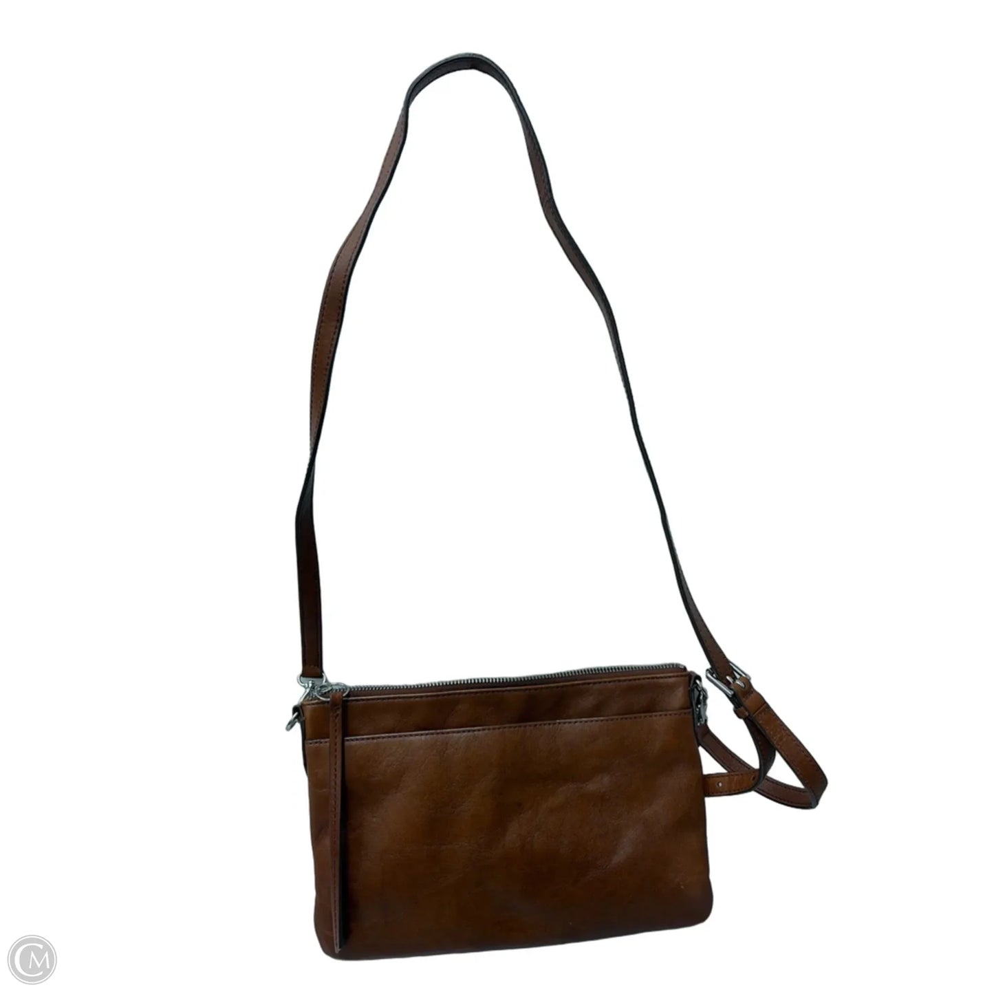 Crossbody Leather By Fossil, Size: Medium