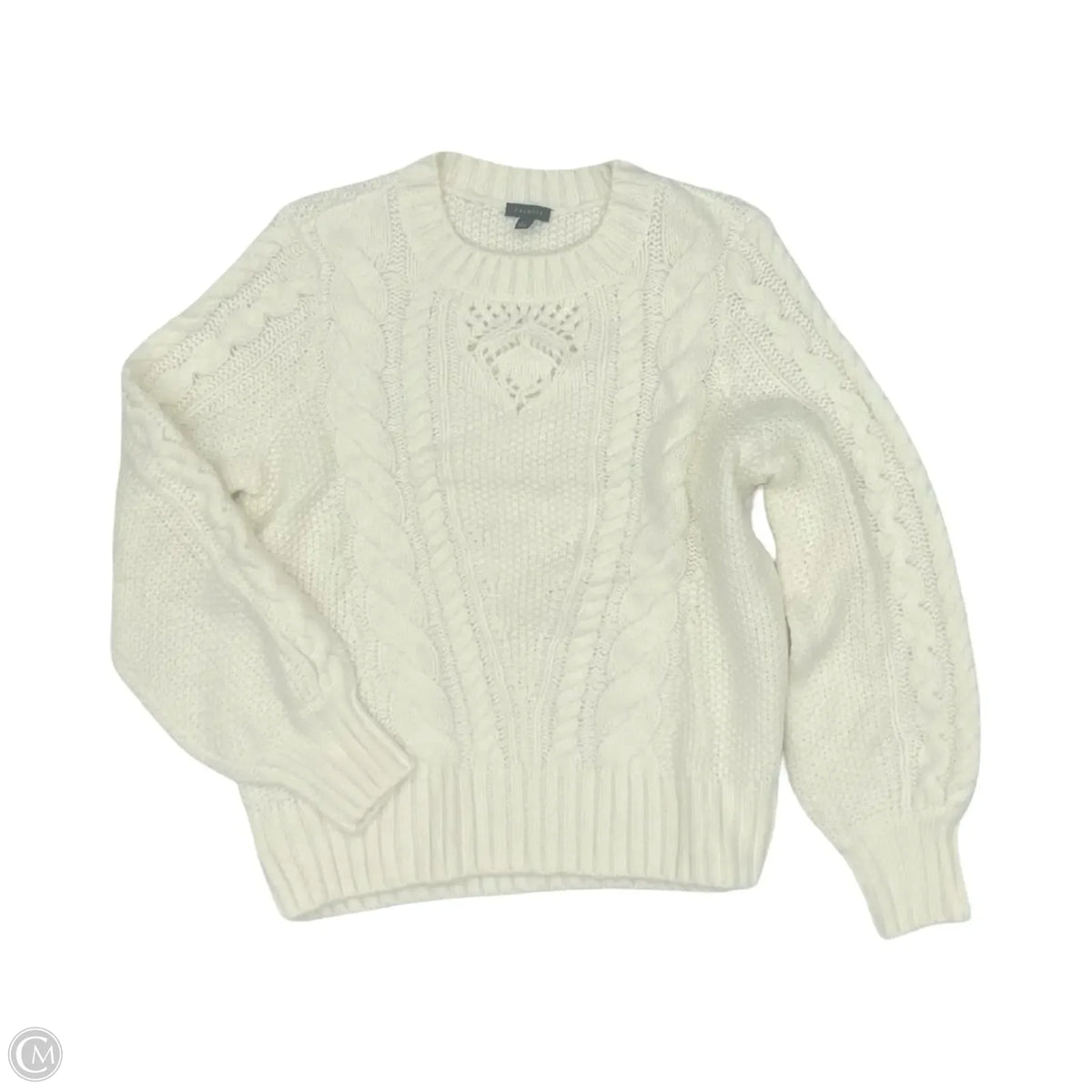Sweater By Talbots In Cream, Size: L