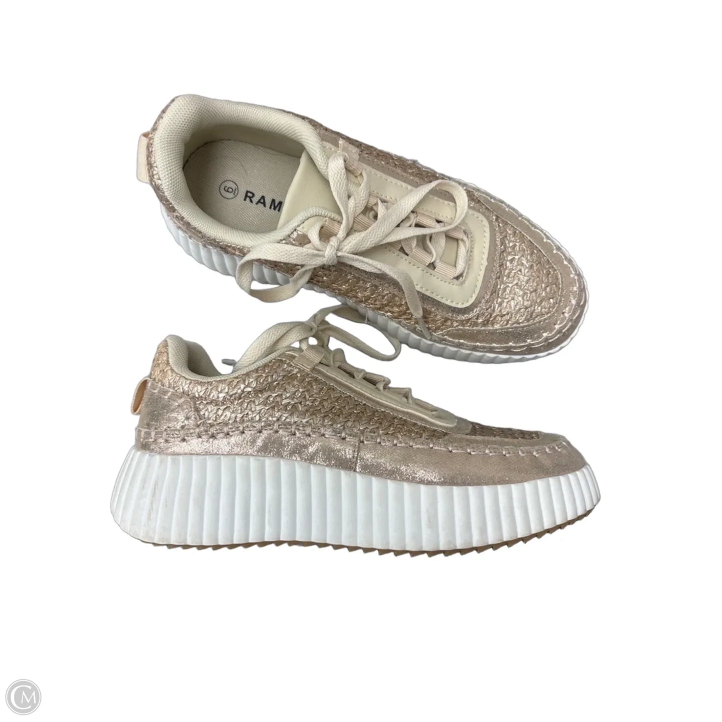 Shoes Sneakers By Rampage In Gold, Size: 6