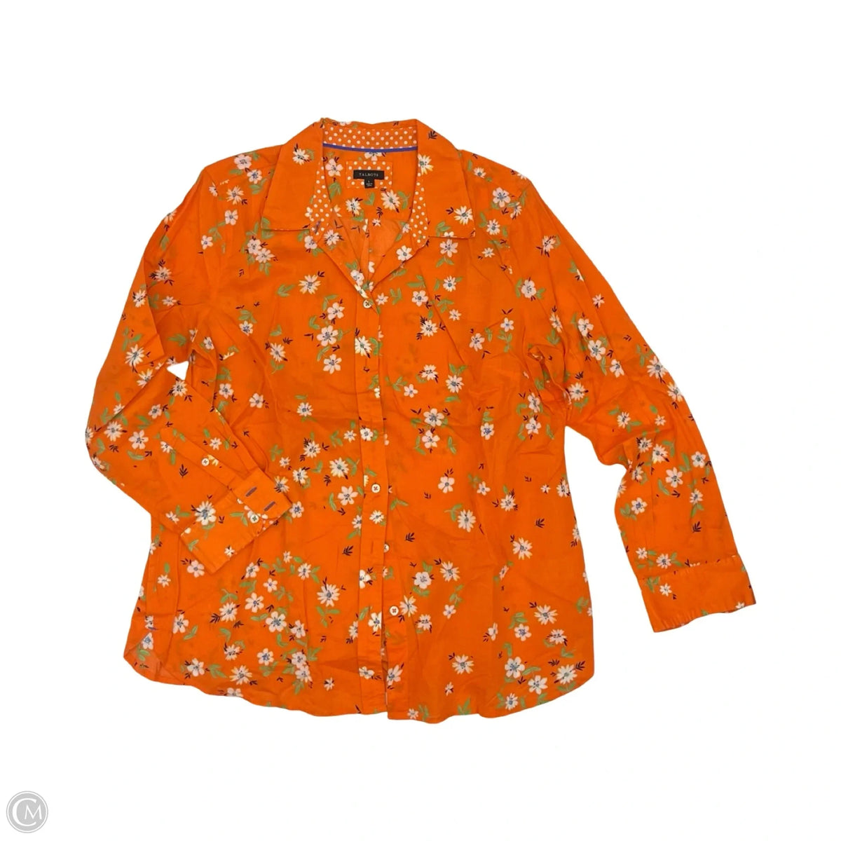 Top Long Sleeve By Talbots In Orange, Size: L