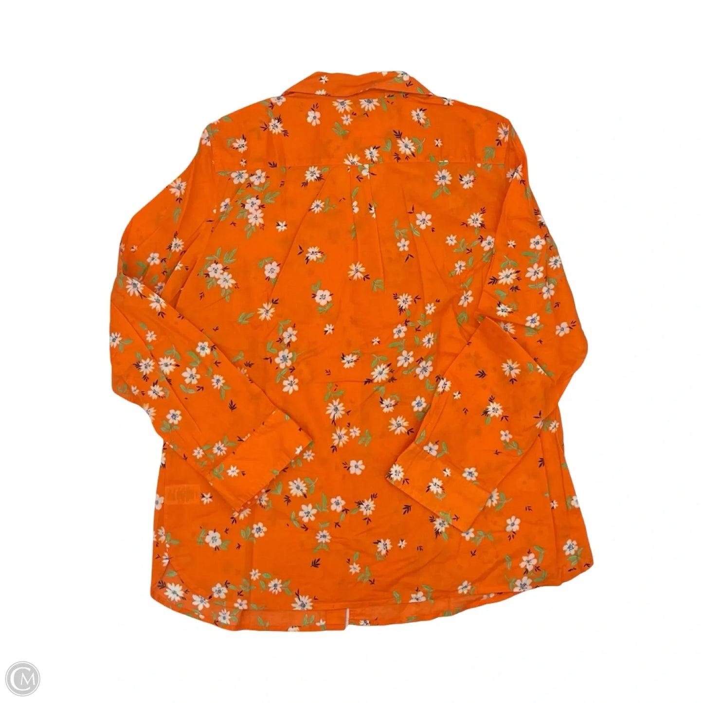 Top Long Sleeve By Talbots In Orange, Size: L