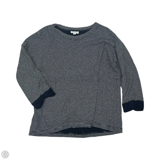 Top Long Sleeve By J. Jill In Blue & White, Size: M