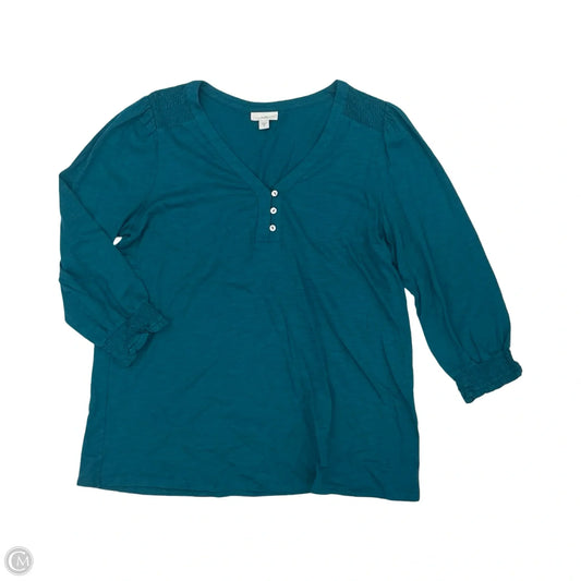 Top Long Sleeve By J. Jill In Teal, Size: M