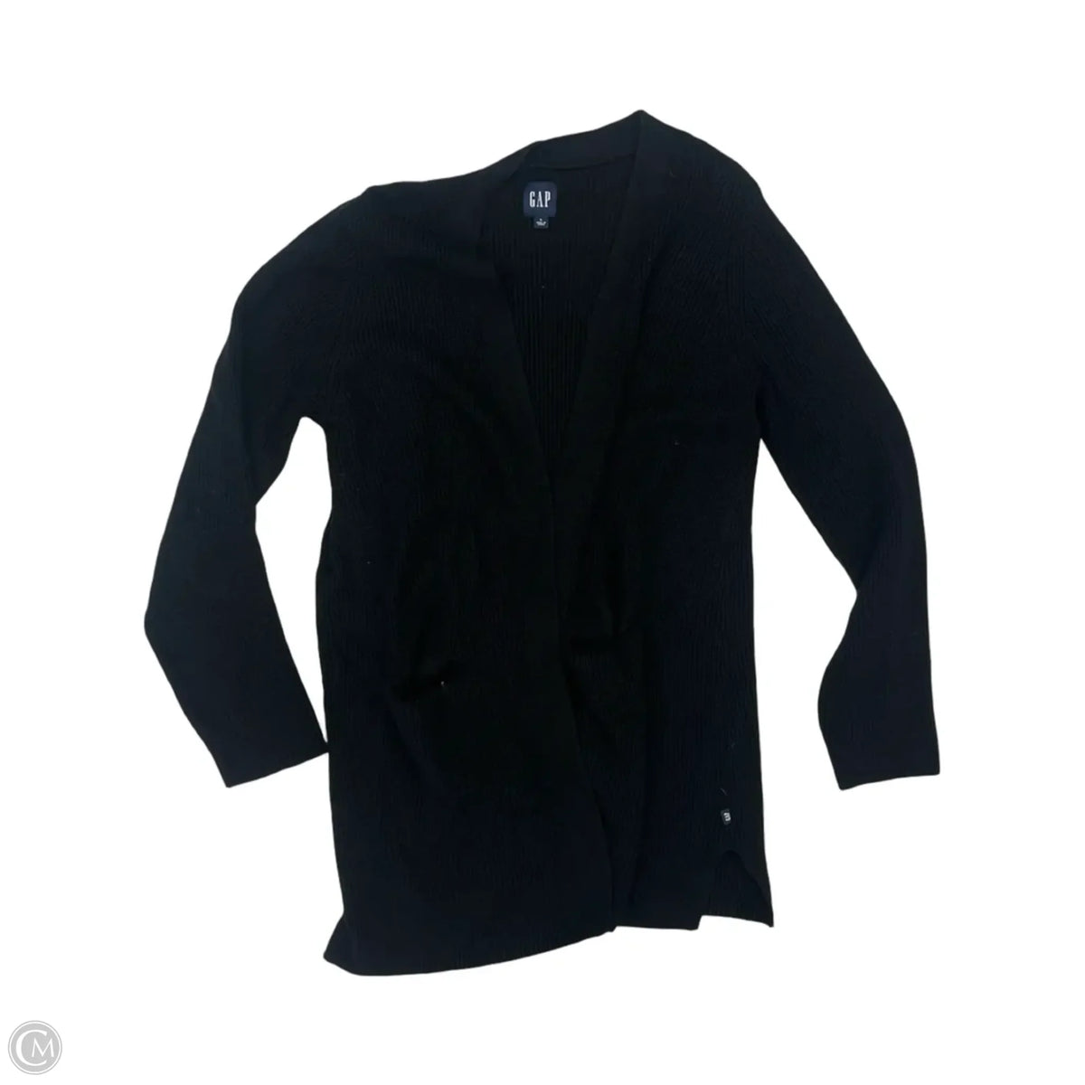 Sweater Cardigan By Gap In Black, Size: L