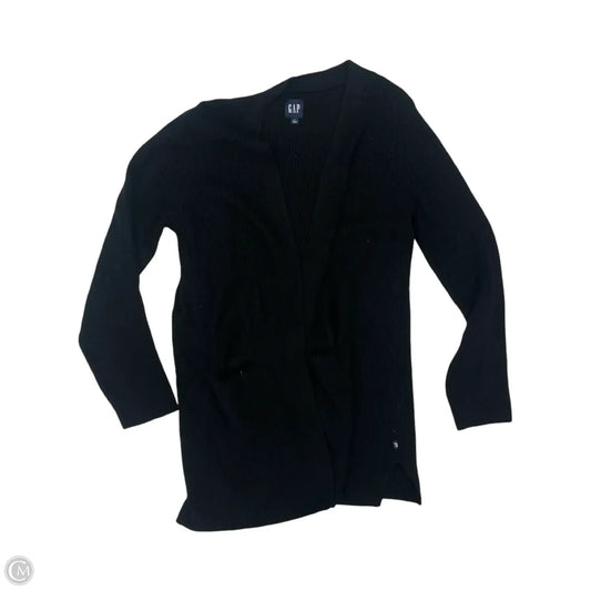 Sweater Cardigan By Gap In Black, Size: L