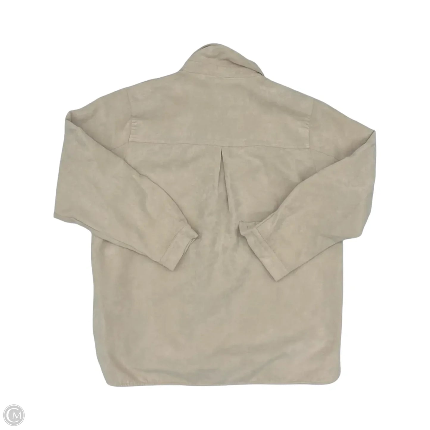 Top Long Sleeve By Relativity In Tan, Size: Xl