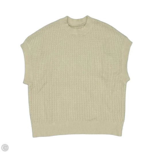 Sweater Short Sleeve By Cmf In Cream, Size: S