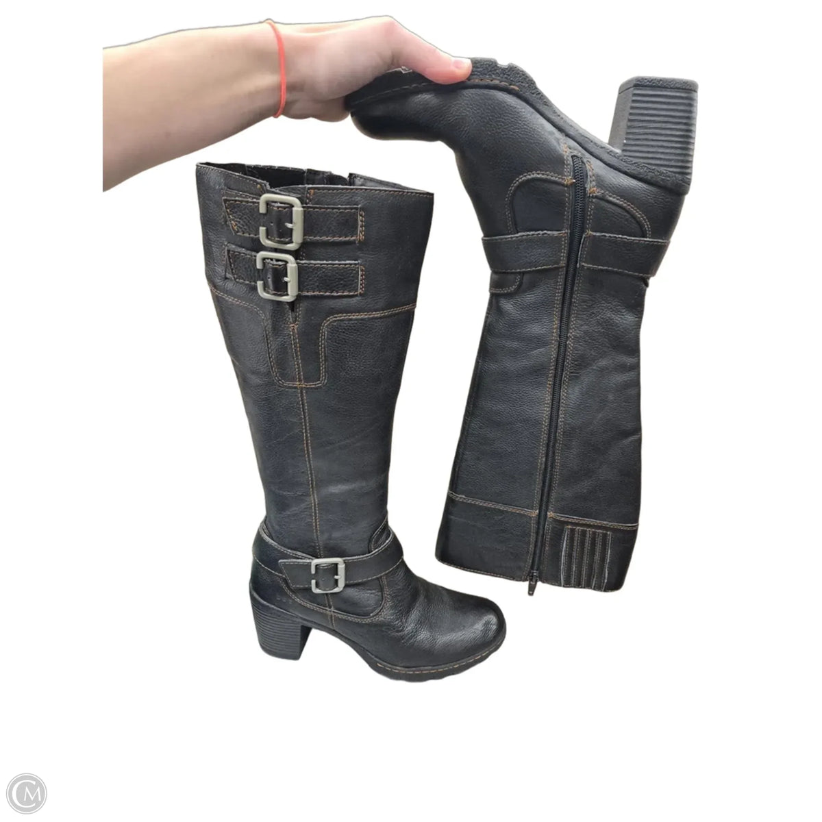 Boots Knee Heels By Boc In Black, Size: 9