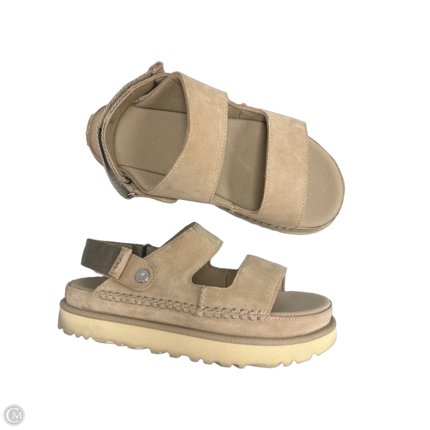 Sandals Designer By Ugg In Tan, Size: 9