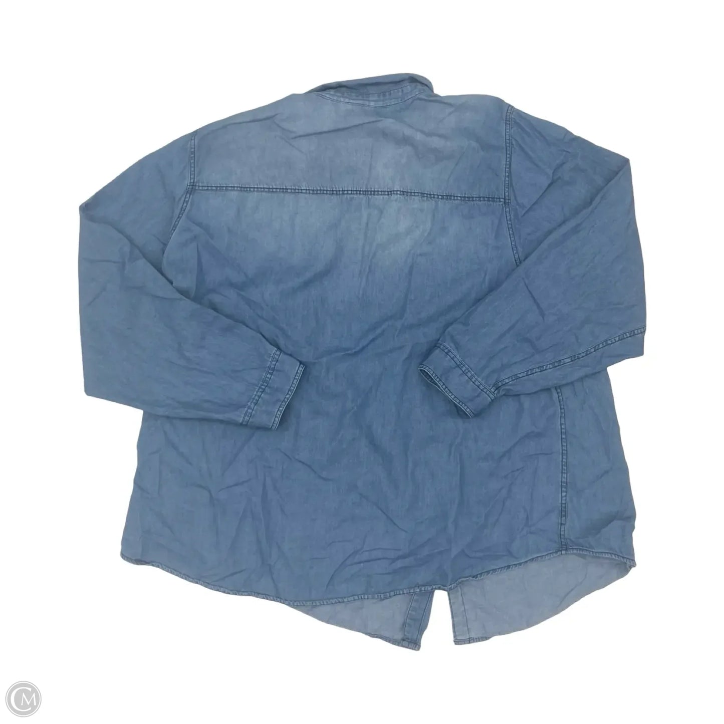 Top Long Sleeve By Torrid In Blue Denim, Size: 4x