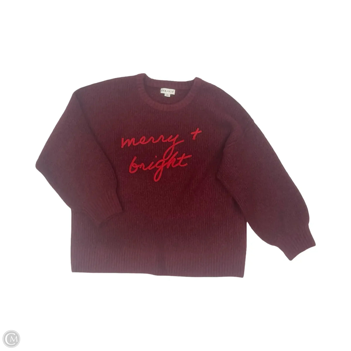 Sweater By Ava & Viv In Red, Size: 2x