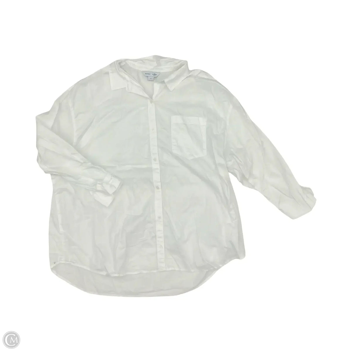 Top Long Sleeve Basic By Old Navy In White, Size: Xl