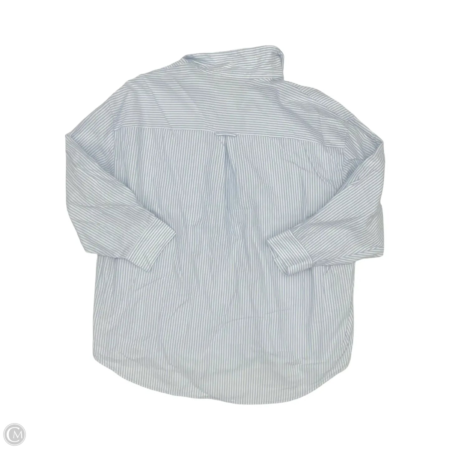 Top Long Sleeve By Old Navy In Blue & White, Size: Xl