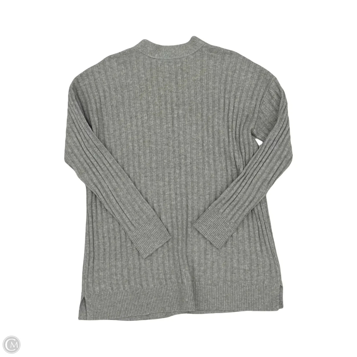 Sweater Cardigan By Loft In Grey, Size: M