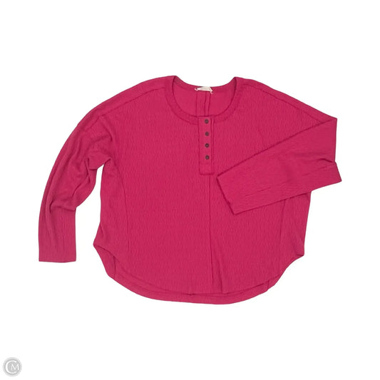 Top Long Sleeve By New In In Pink, Size: L