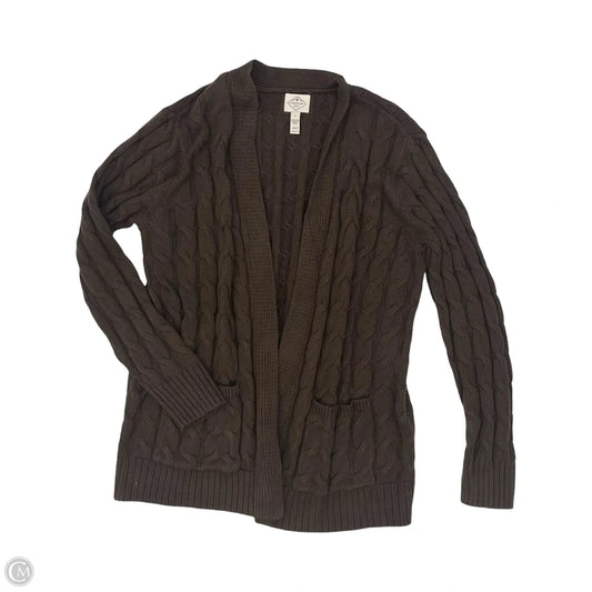 Sweater Cardigan By St Johns Bay In Brown, Size: L