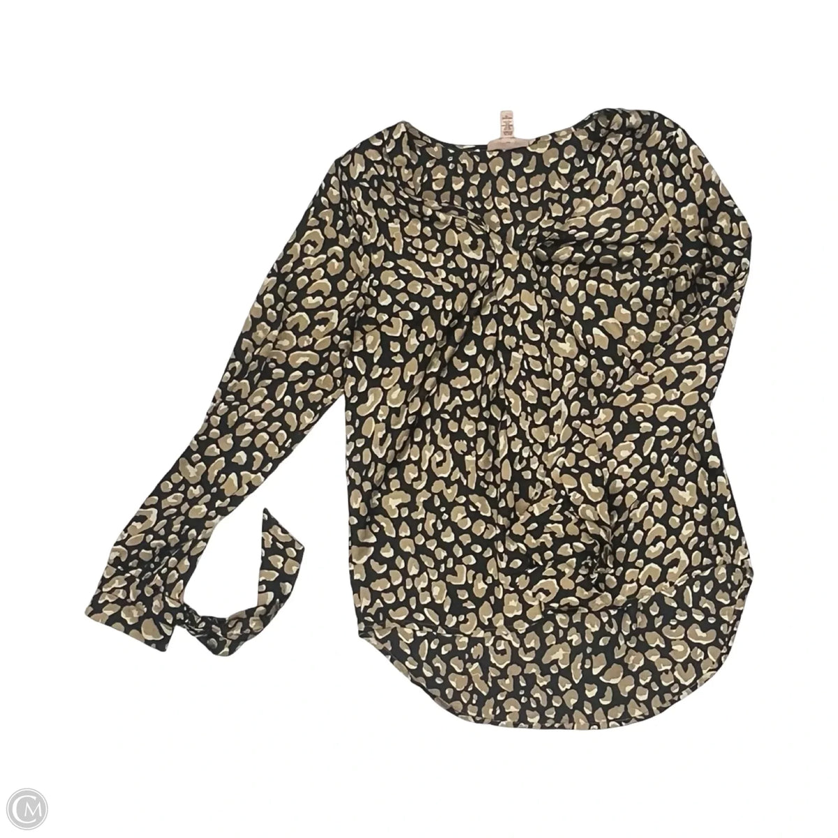Blouse Long Sleeve By Willow & Root In Black & Tan, Size: S