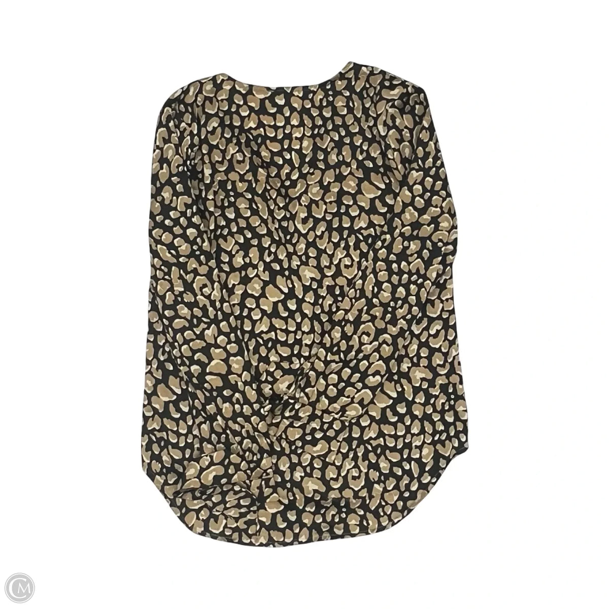Blouse Long Sleeve By Willow & Root In Black & Tan, Size: S