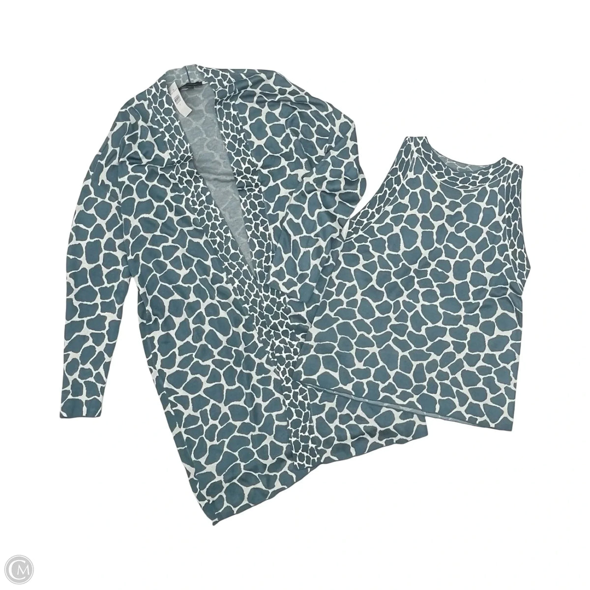 Sweater 2pc By Loft In Blue & White, Size: M