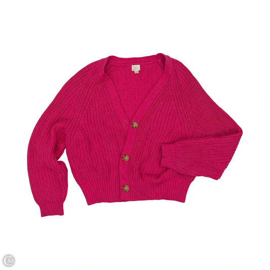 Sweater Cardigan By A New Day In Pink, Size: L
