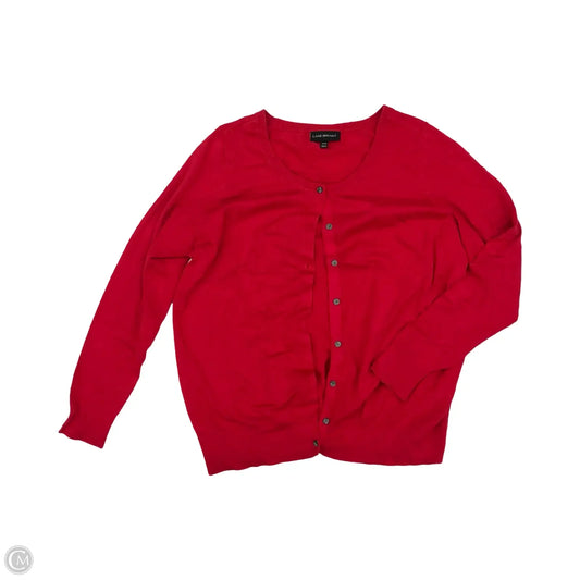 Sweater Cardigan By Lane Bryant In Red, Size: 1x