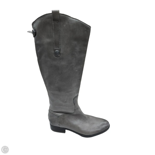Boots Leather By Sam Edelman In Grey, Size: 8.5