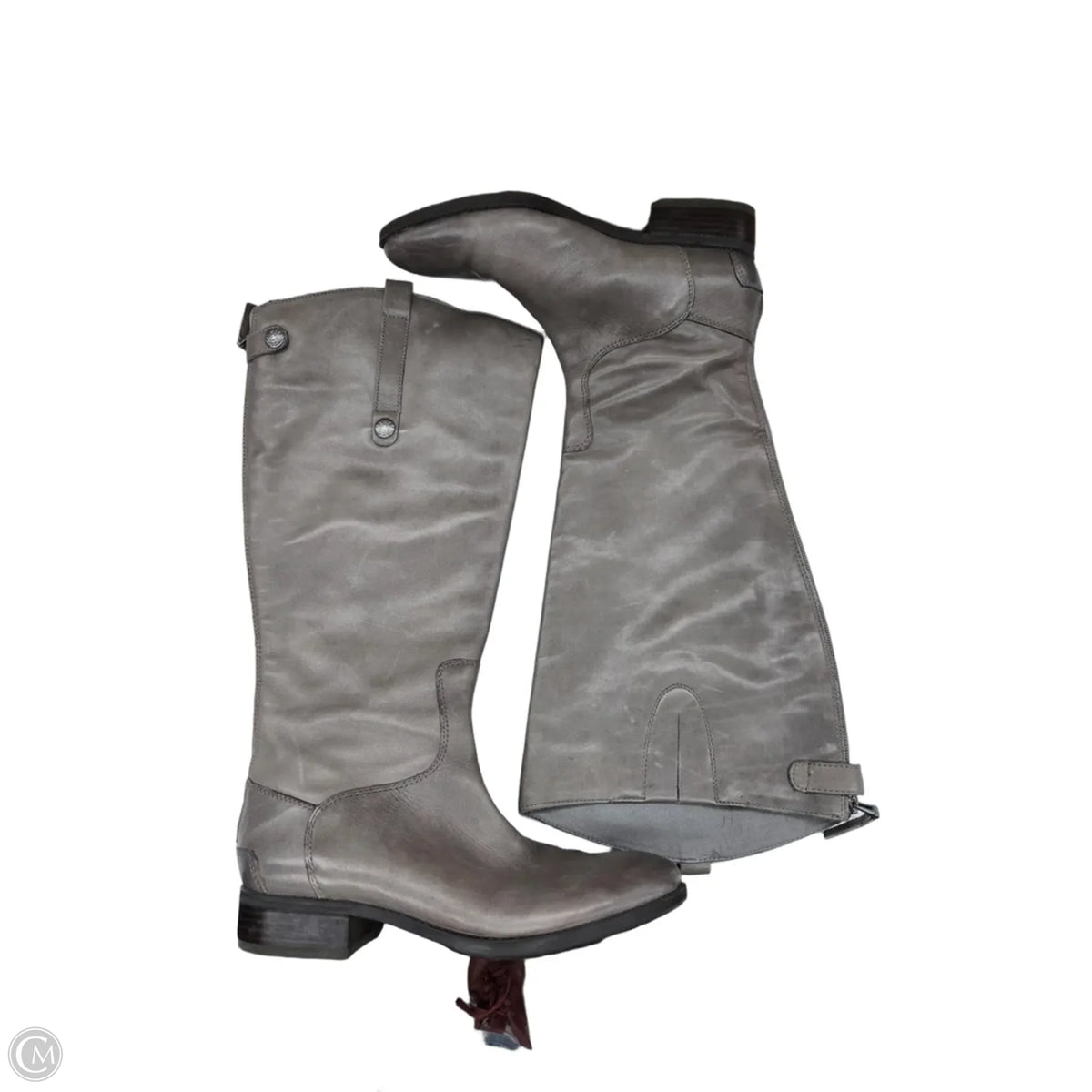 Boots Leather By Sam Edelman In Grey, Size: 8.5