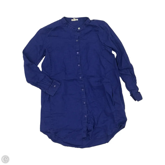 Top Long Sleeve By Eileen Fisher In Blue, Size: S