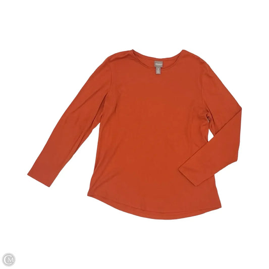 Top Long Sleeve By Chicos In Orange, Size: Xl