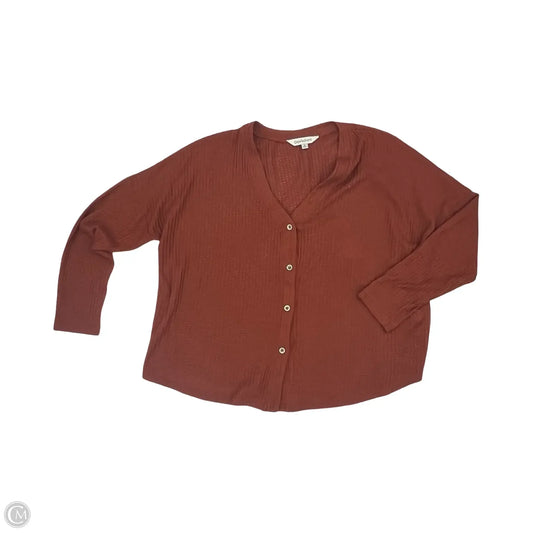 Top Long Sleeve By Davi & Dani In Brown, Size: M