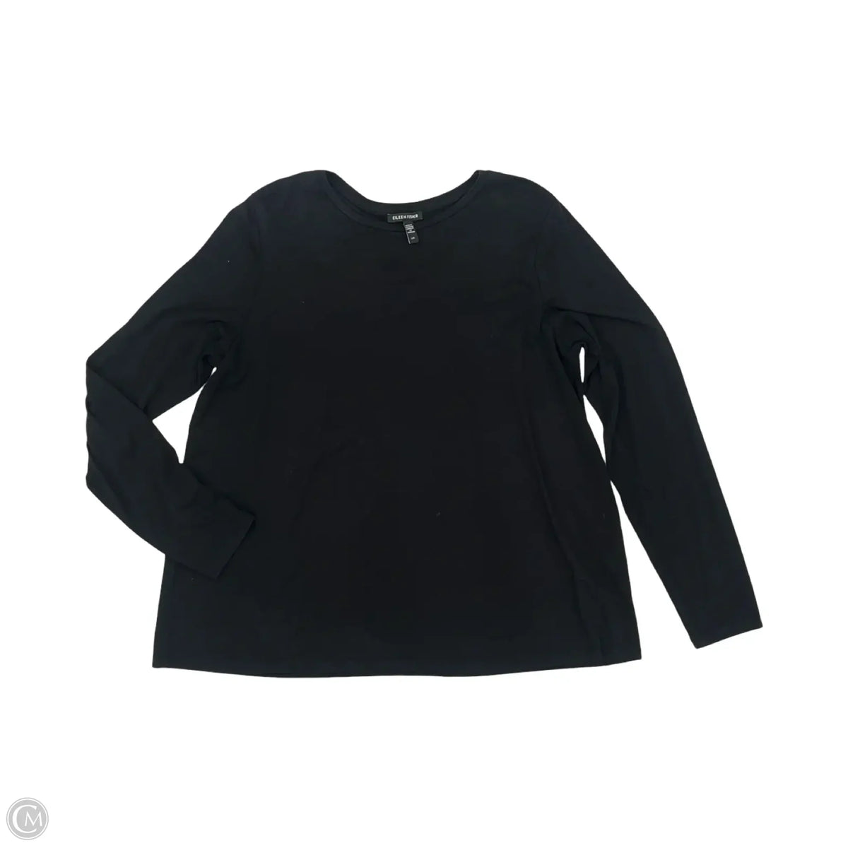 Top Long Sleeve Basic By Eileen Fisher In Black, Size: L
